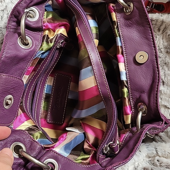 Tignanello purple shoulder handbag - Picture 7 of 9
